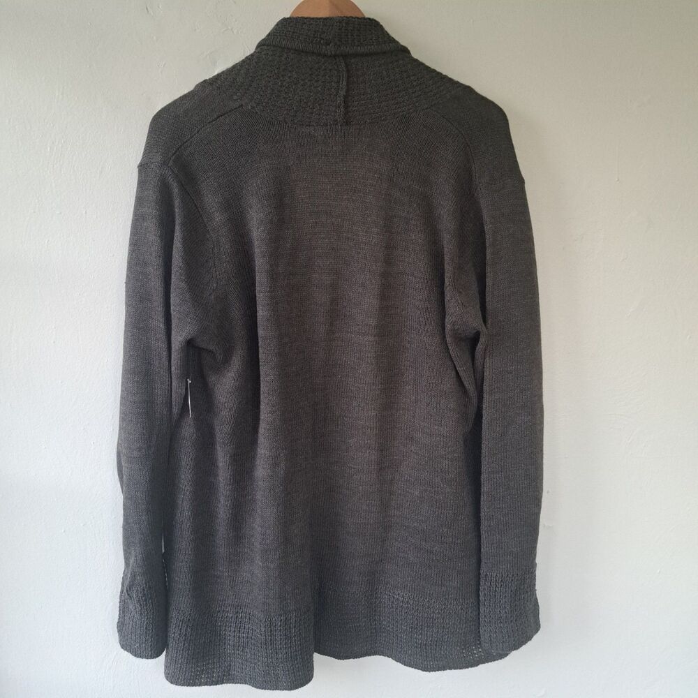 NEW Jason Maxwell PLUS SIZE 2X Open Cardigan Charcoal Knit Sweater Gray Womens - Picture 2 of 10
